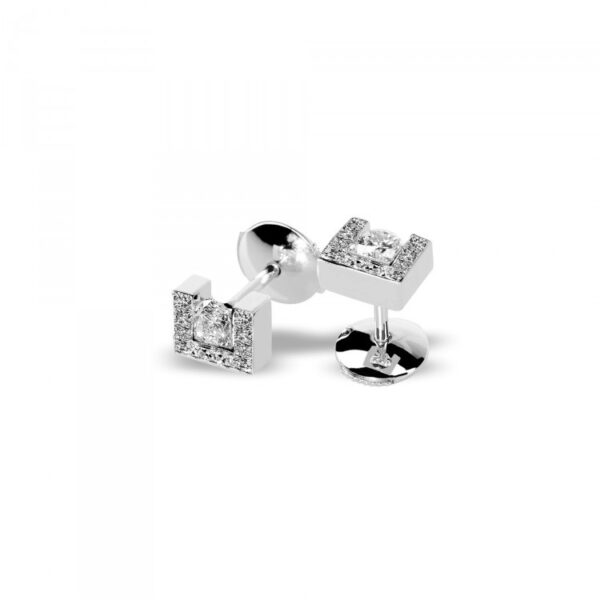 copy of Paire Boucles TOM G Moderne Or Blanc Diamant 0,4 carat