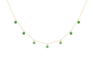 Necklace-CONFETTI-GREEN-7-stones-gold-yellow-2