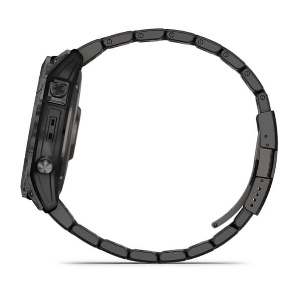 fēnix® 7X Sapphire Solar Titane avec revêtement Carbon Gray DLC et bracelet titane Gray DLC