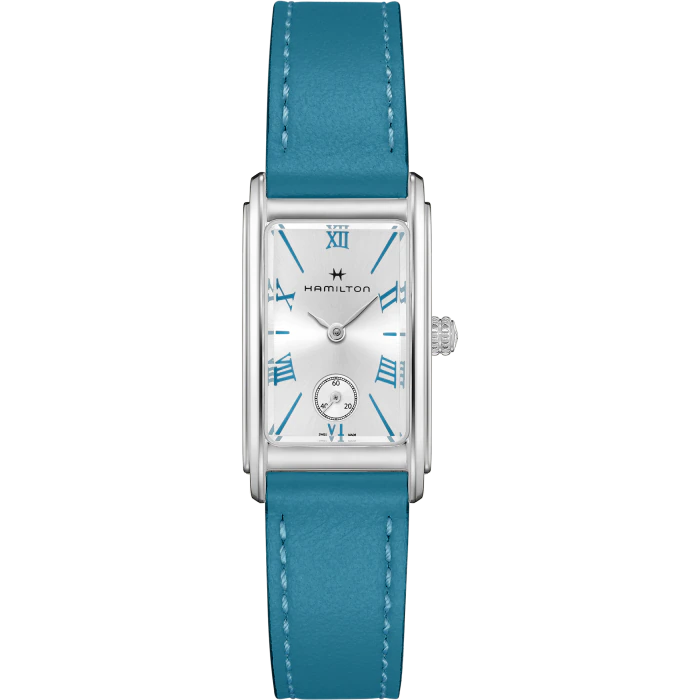 Hamilton American Classic Ardmore Quartz Watch White Dial Blue Leather Strap