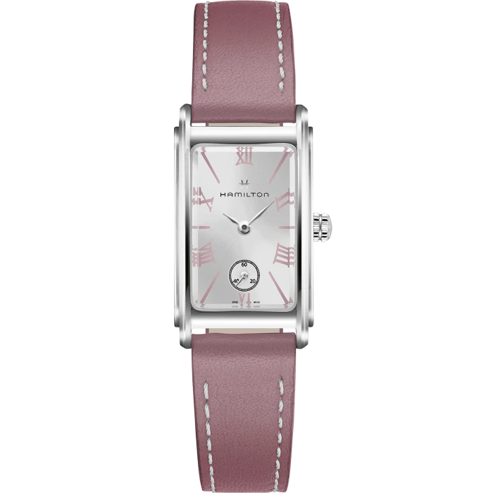 Hamilton American Classic Ardmore Quartz Watch White Dial Purple Leather Strap