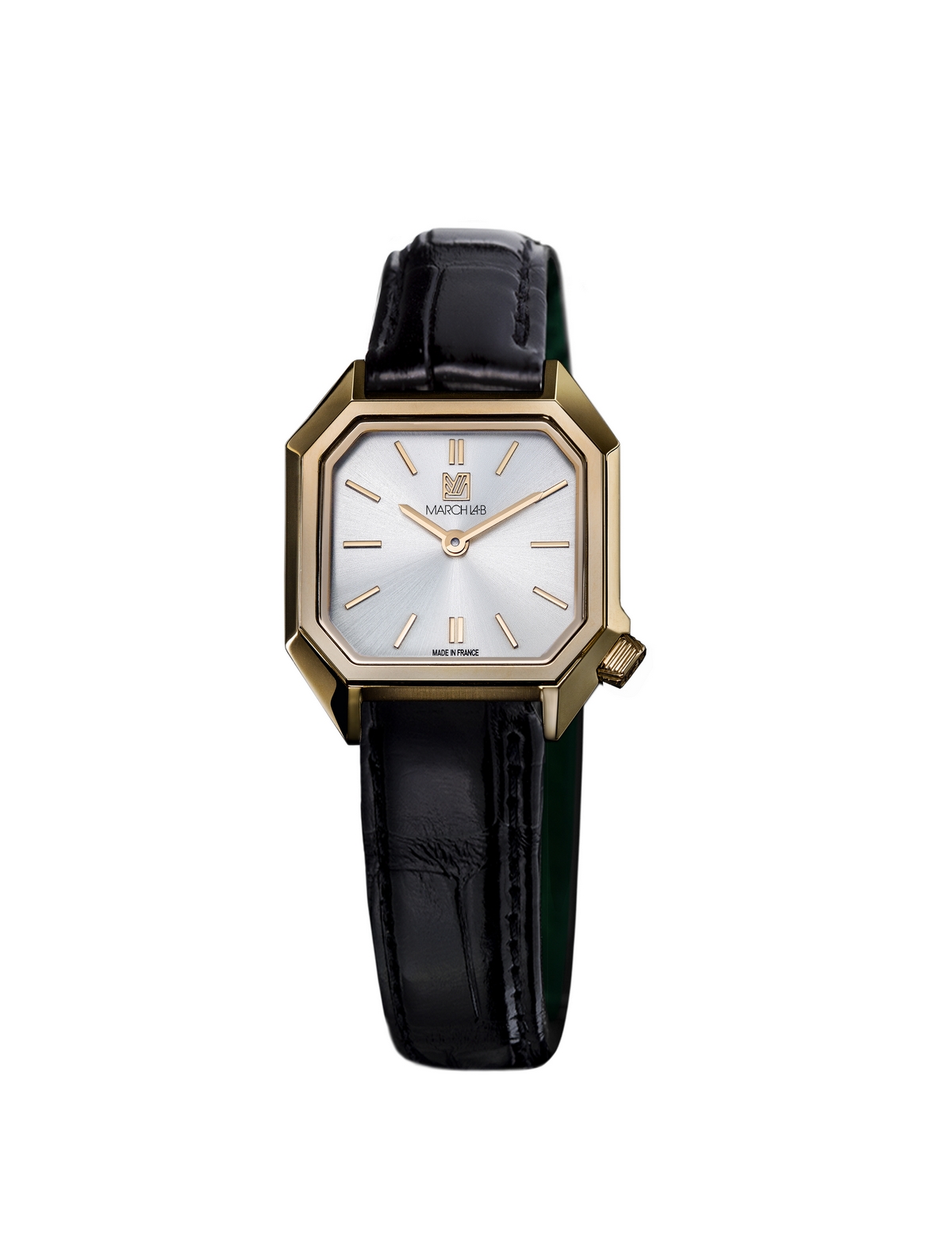 MARCH  Lady Mansart Electric Continental Dial Black Alligator Strap  Watch - Daniel Gerard Luxembourg
