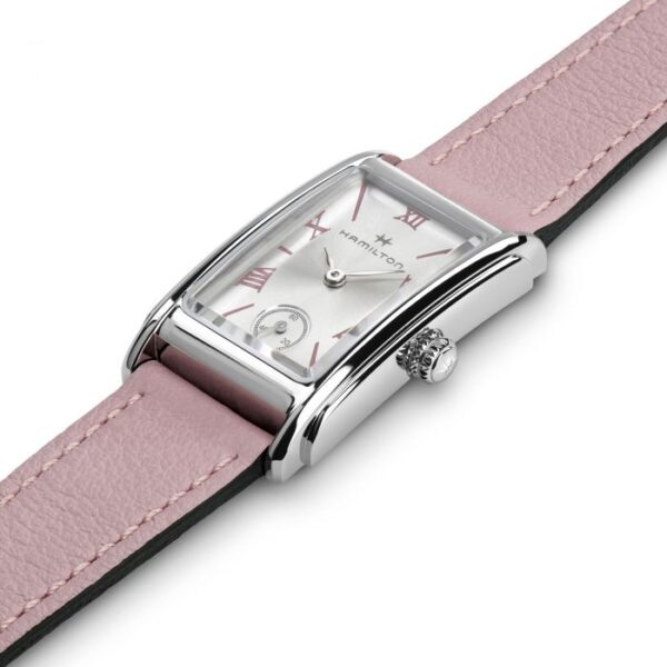 Hamilton American Classic Ardmore Quartz Watch Silver Dial Pink Leather Strap