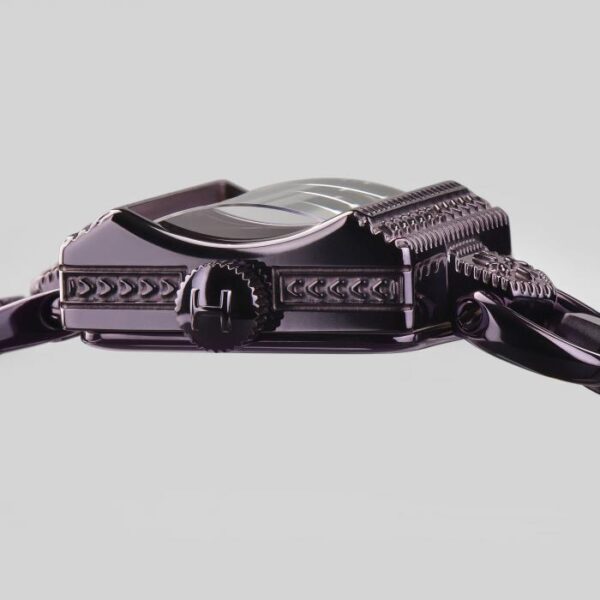 Montre Hamilton American Classic Lady Quartz Violet Cadran Noir Bracelet Acier