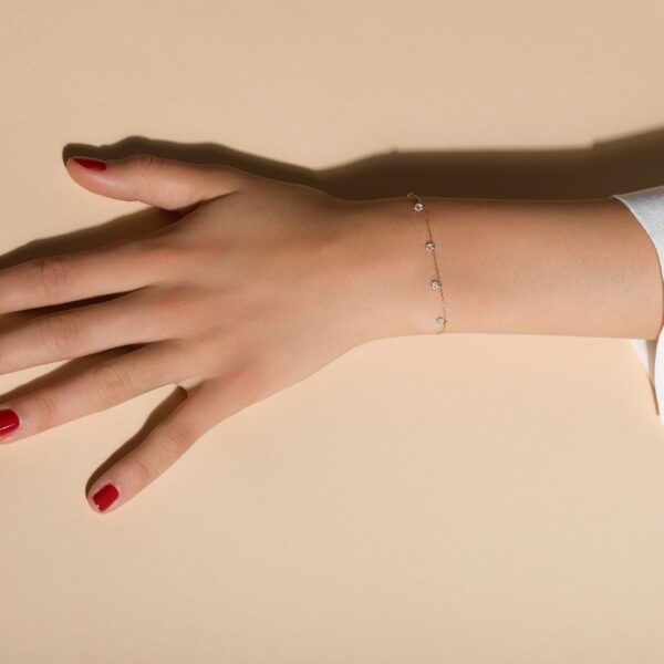 Bracelet La Brune &amp; La Blonde 360° 5 White Gold Diamonds