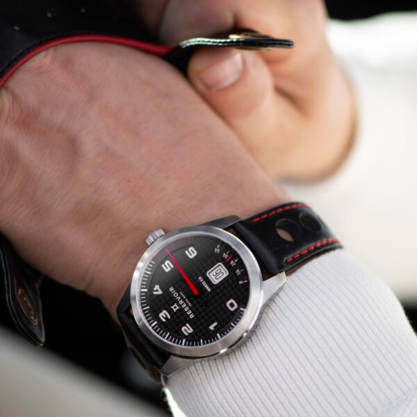 Watch RESERVOIR GT Tour Racing Automatic Carbon Dial Leather Strap 43MM