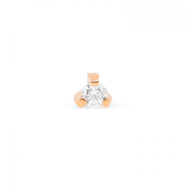 Boucle d'Oreille Ginette NY Be Mine Maria Solo Diamond Stud Or Rose