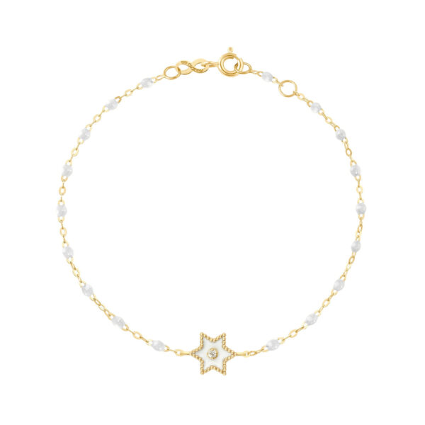 Bracelet gigi CLOZEAU Star Resin Diamond Gold 17cm