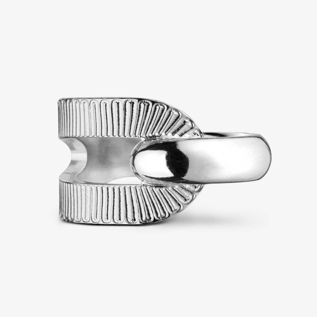 Bracelet Arthus-Bertrand En Argent 925 Et Céramique - Style Maille Chaîne D'ancre, Occasion